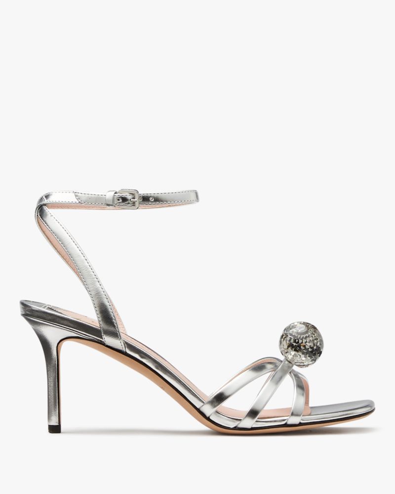 Shop Kate Spade Let's Dance Sandals In Silver