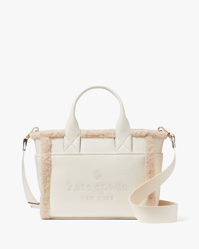 kate+spade+new+york+Faux+Shearling+Small+Tote+-+Tan for sale online