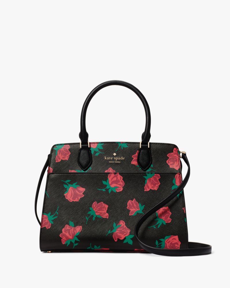 Madison Rose Toss Printed Flap Crossbody