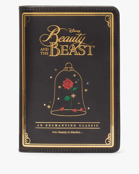 Kate Spade,Disney x Kate Spade New York Beauty And The Beast Passport Holder,Black Multi