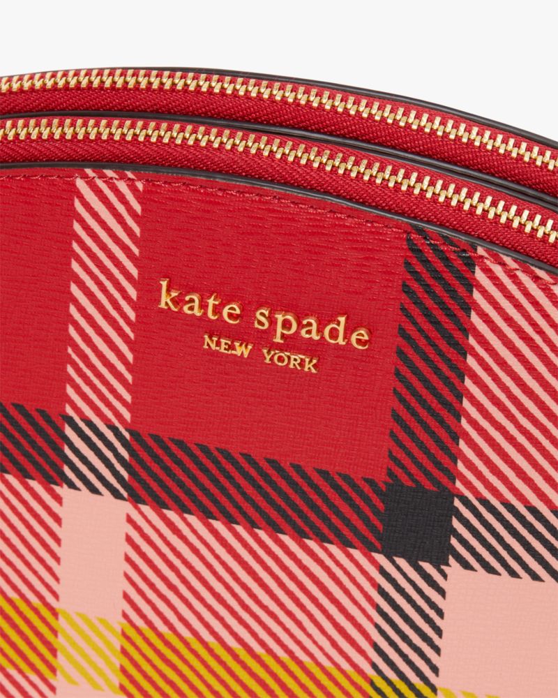 Kate Spade Morgan Museum Plaid Double-zip Dome Crossbody. 6