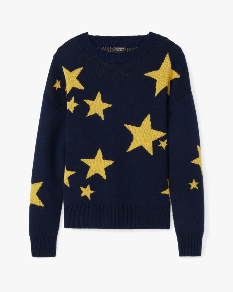 Shop Kate Spade Star Sweater In Blazer Blue