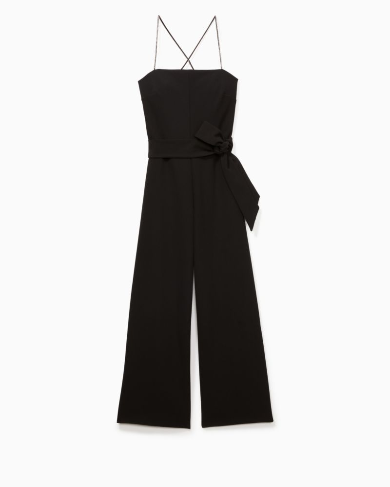 Shop Kate Spade Rhinestone Embellished Jumpsuit In Black