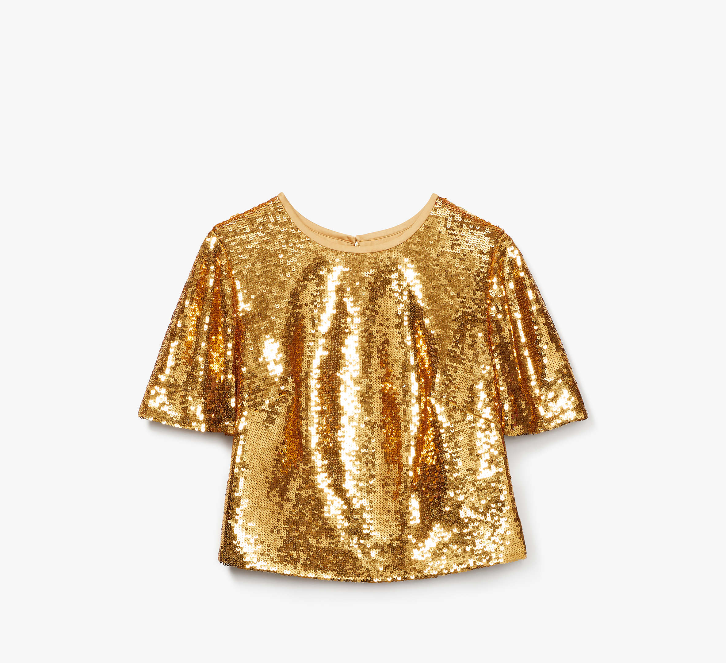 Shop Kate Spade Sequin Top In New Gold Luxor