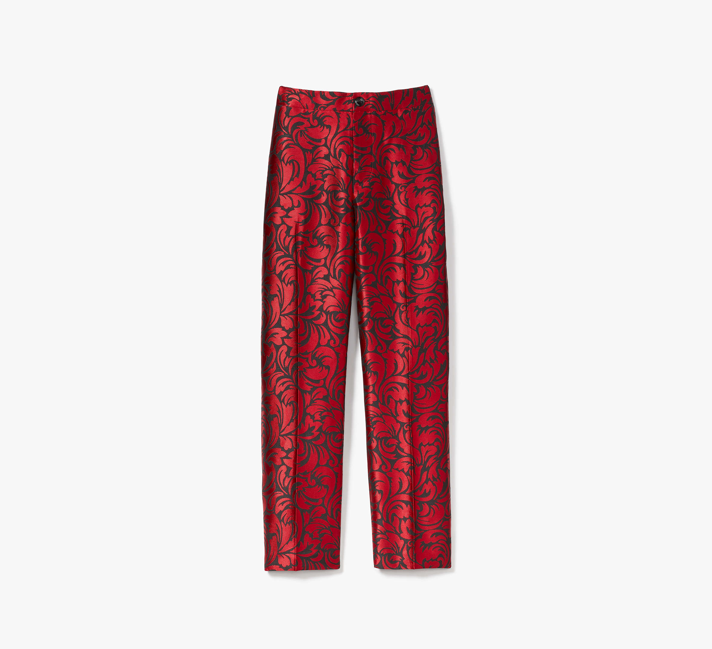Kate Spade Flourish Swirl Brocade Pants In Red