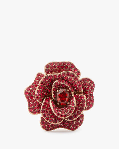 Kate Spade,Scarlet Blooms Rose Ring,Red