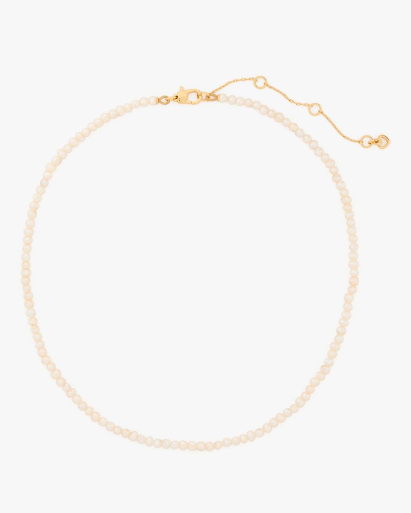 Shop Kate Spade One In A Million Pearl Necklace In Cream/gold