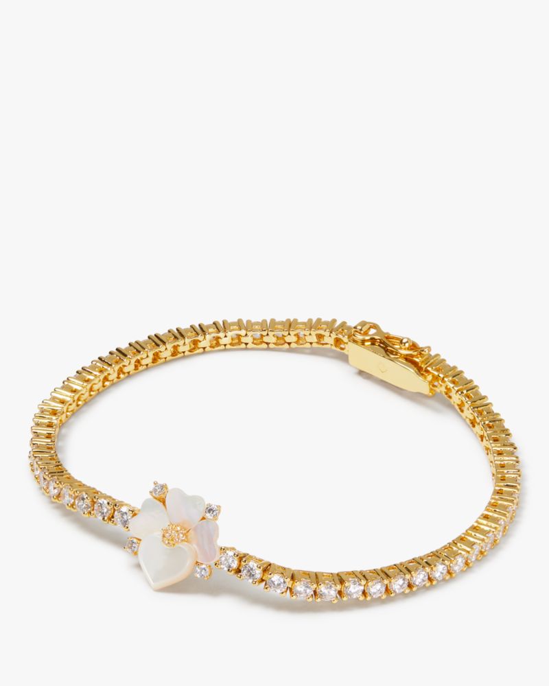 Kate Spade Bracelet All Wrapped Up in Pearls Gold Bow Jewelry Ivory BEAU