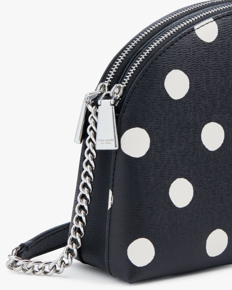 Morgan Sunshine Dot Double Zip Dome Crossbody