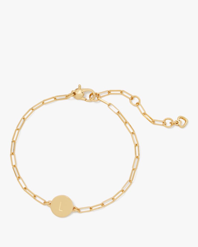 L Initial Chain Bracelet