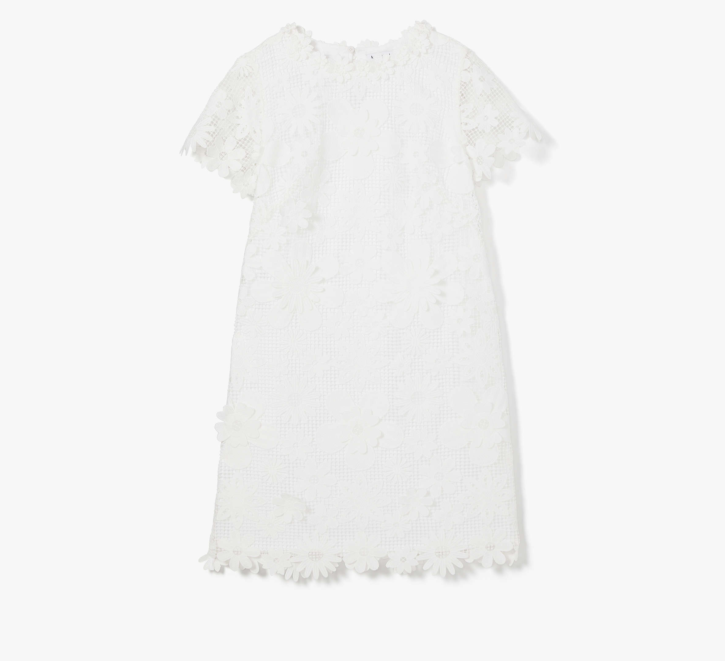 Shop Kate Spade Floral Lace Shirtdress In Fresh White