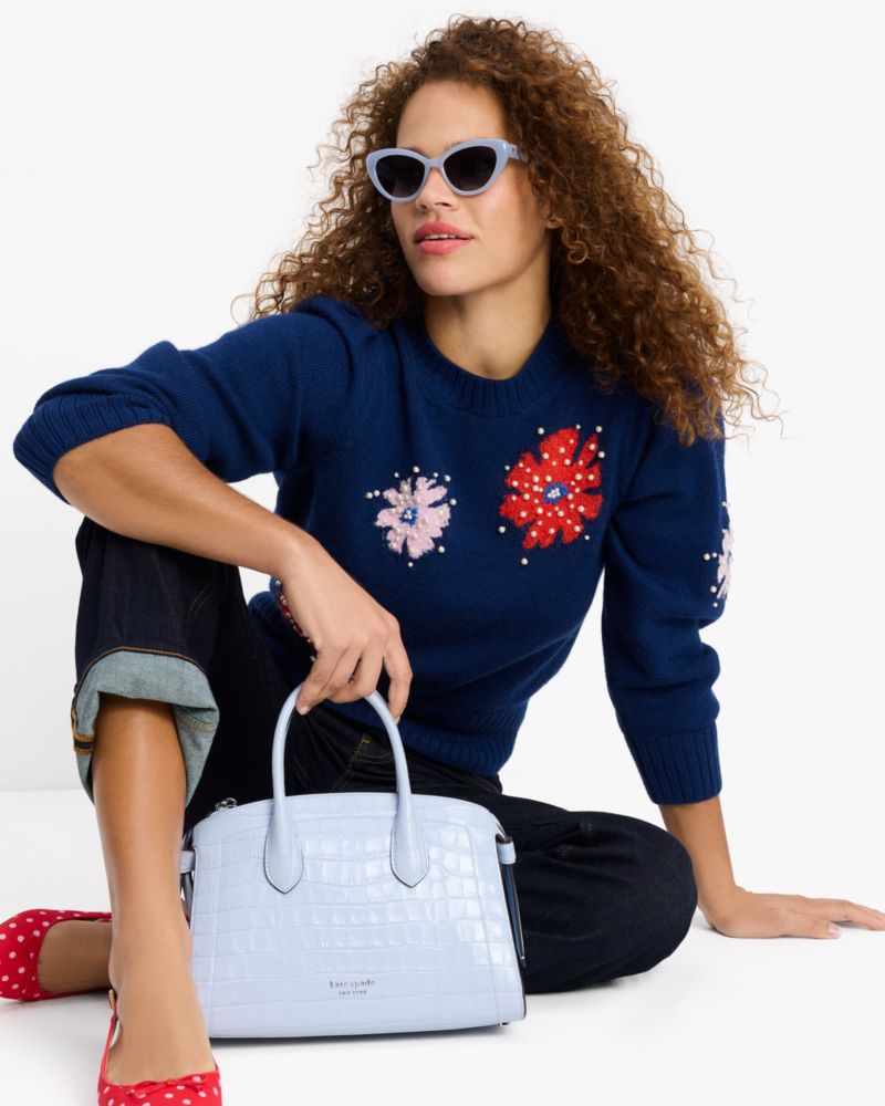 Scattered Hearts Crochet Sweater | Kate Spade New York