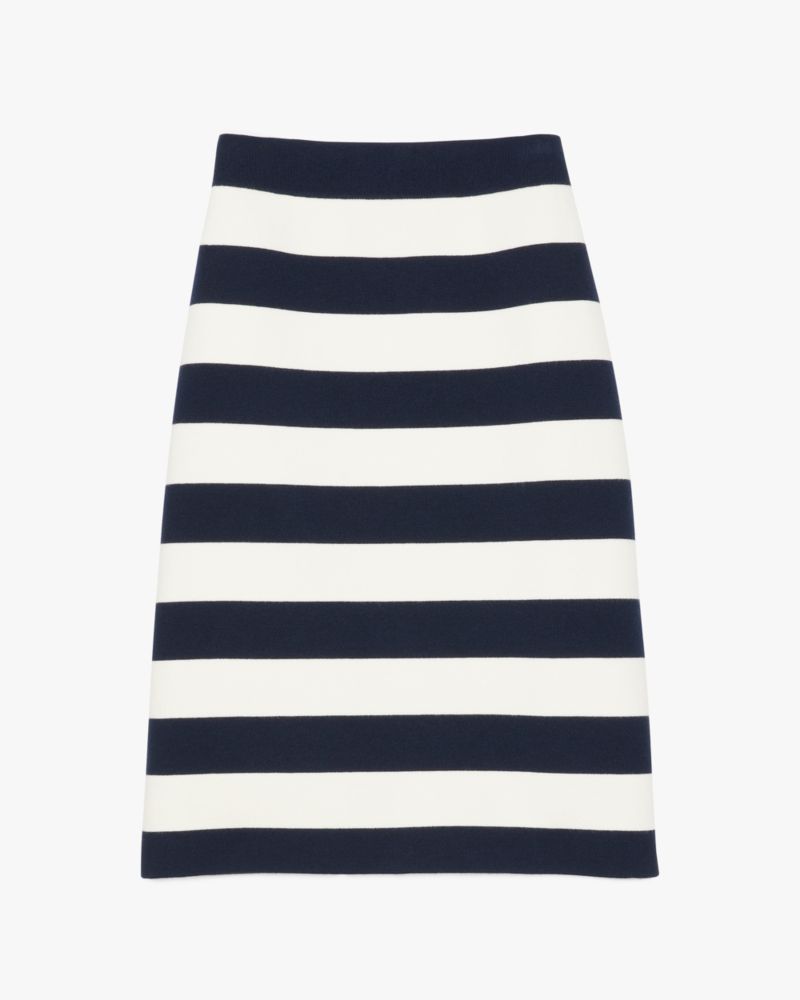 Shop Kate Spade Awning Stripe Pencil Skirt In French Navy