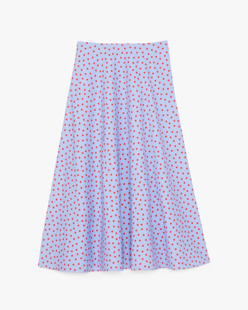 Shop Kate Spade Spring Time Dot Skirt In Cosmic Zen