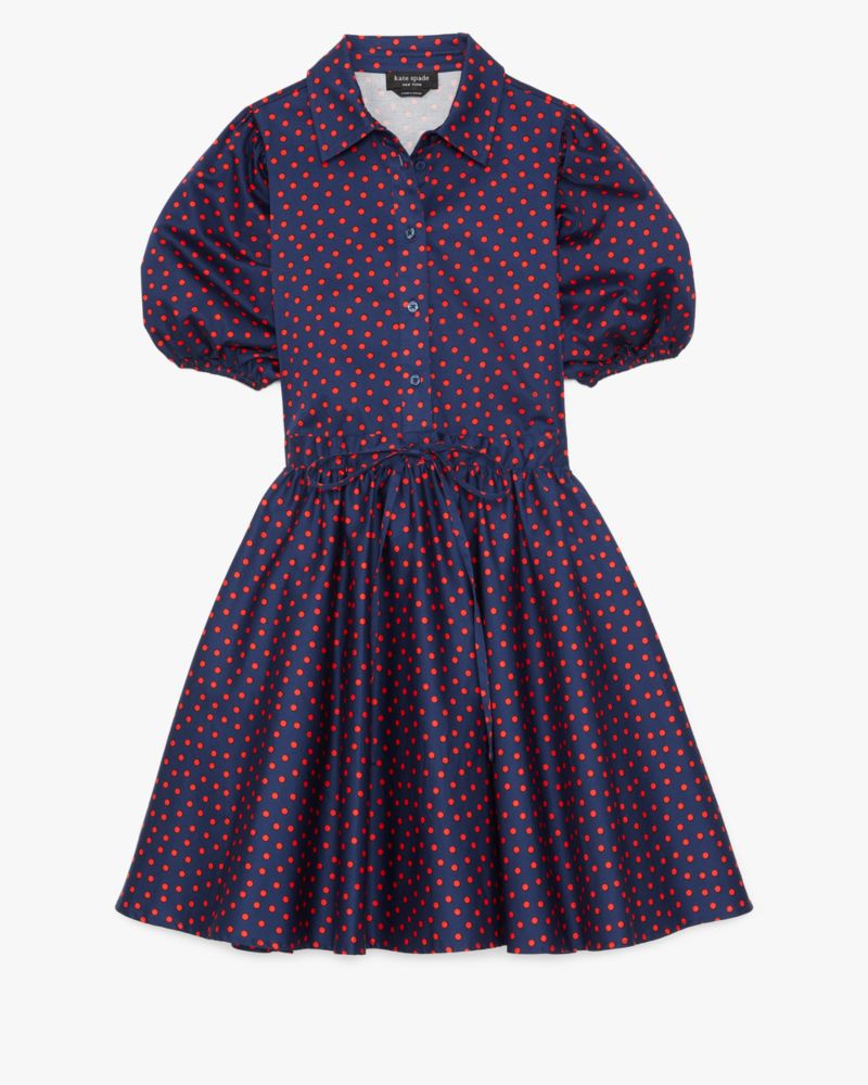 Shop Kate Spade Spring Time Dot Millie Dress In French Navy