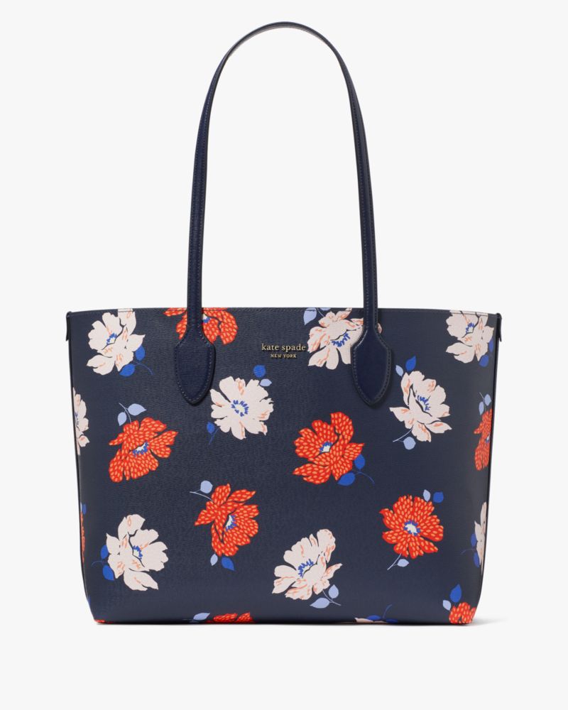 Kate Spade Bleecker Dotty Floral Large Tote In Blue