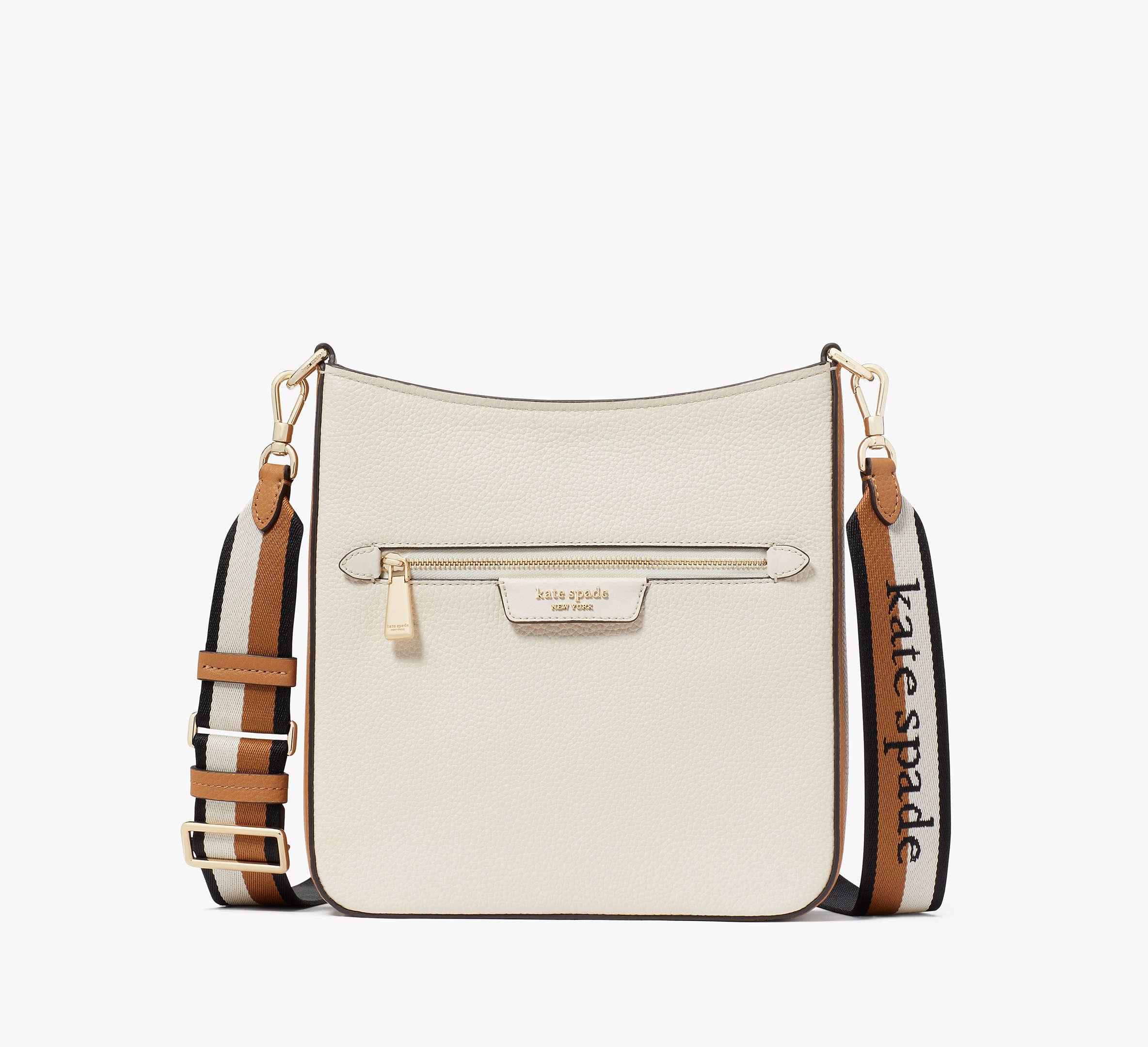 Kate Spade Hudson Colorblocked Messenger Crossbody In Parchment