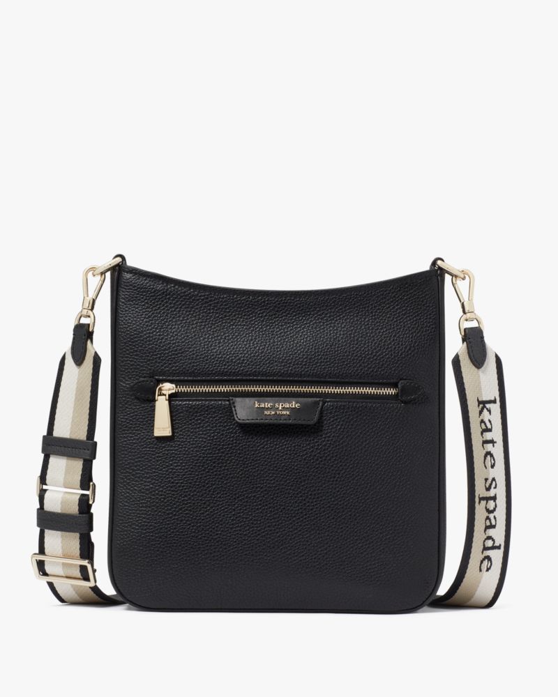 Hudson Pebbled Leather Large Messenger Crossbody