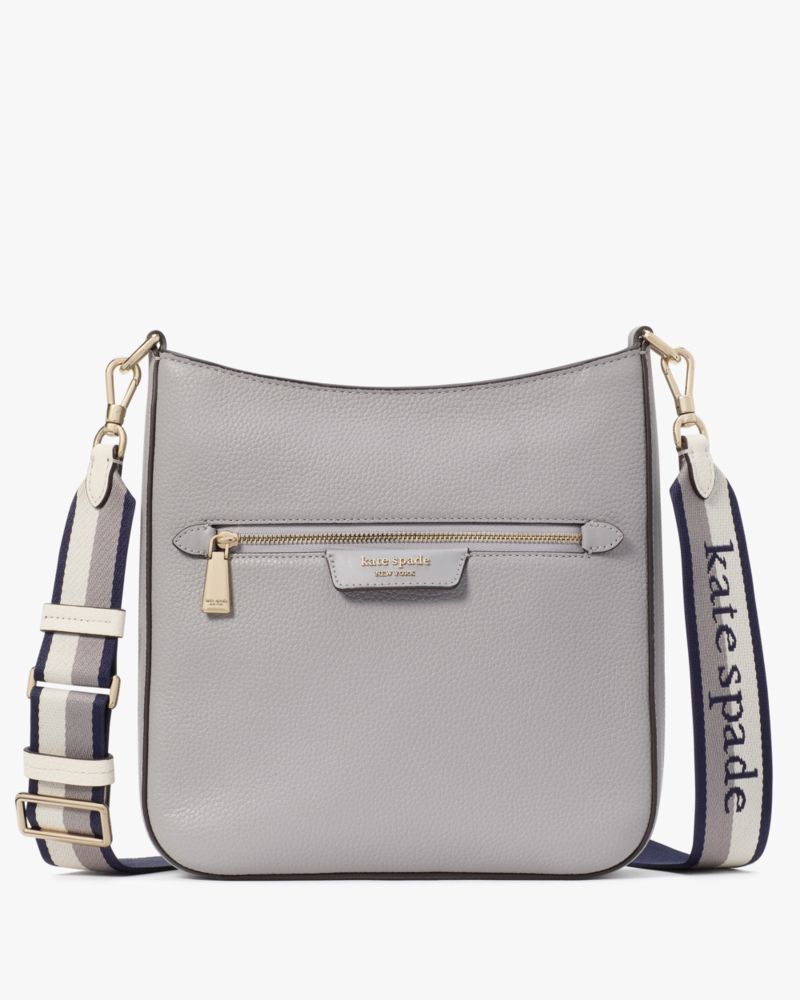 Hudson Pebbled Leather Large Messenger Crossbody