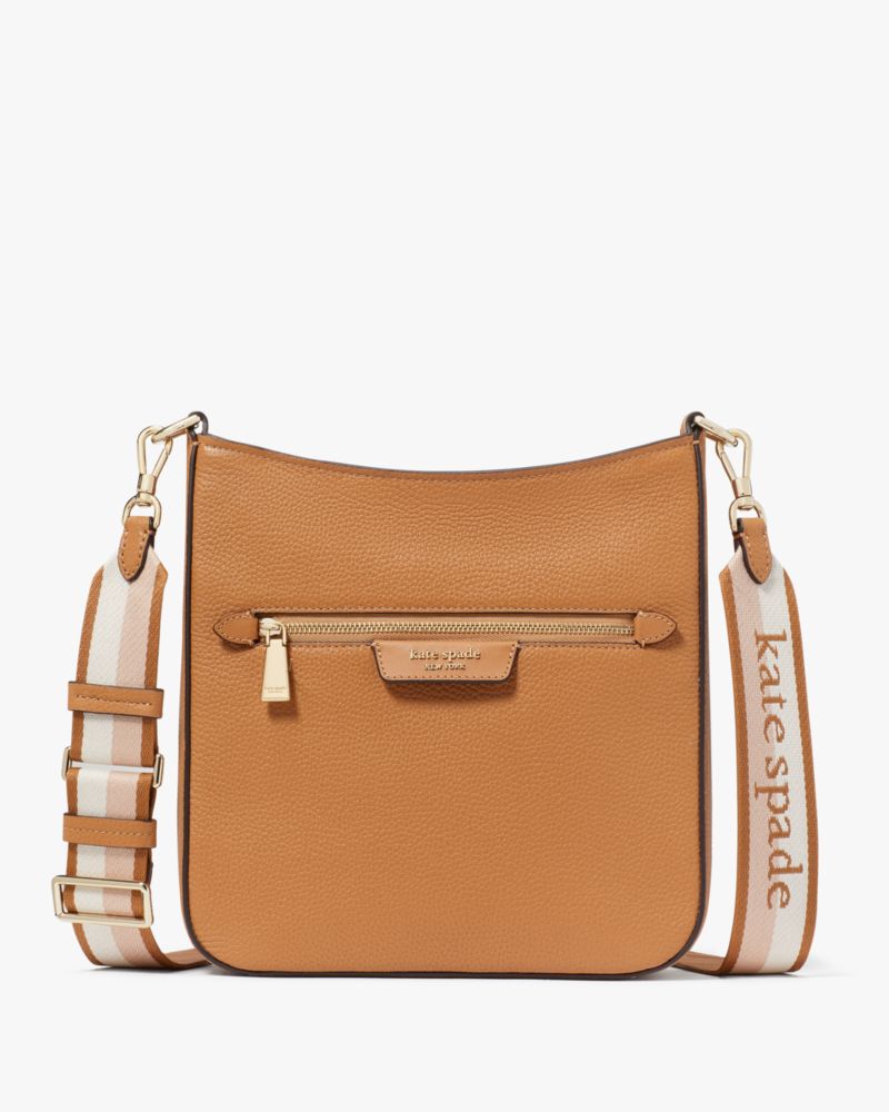 Hudson Pebbled Leather Large Messenger Crossbody