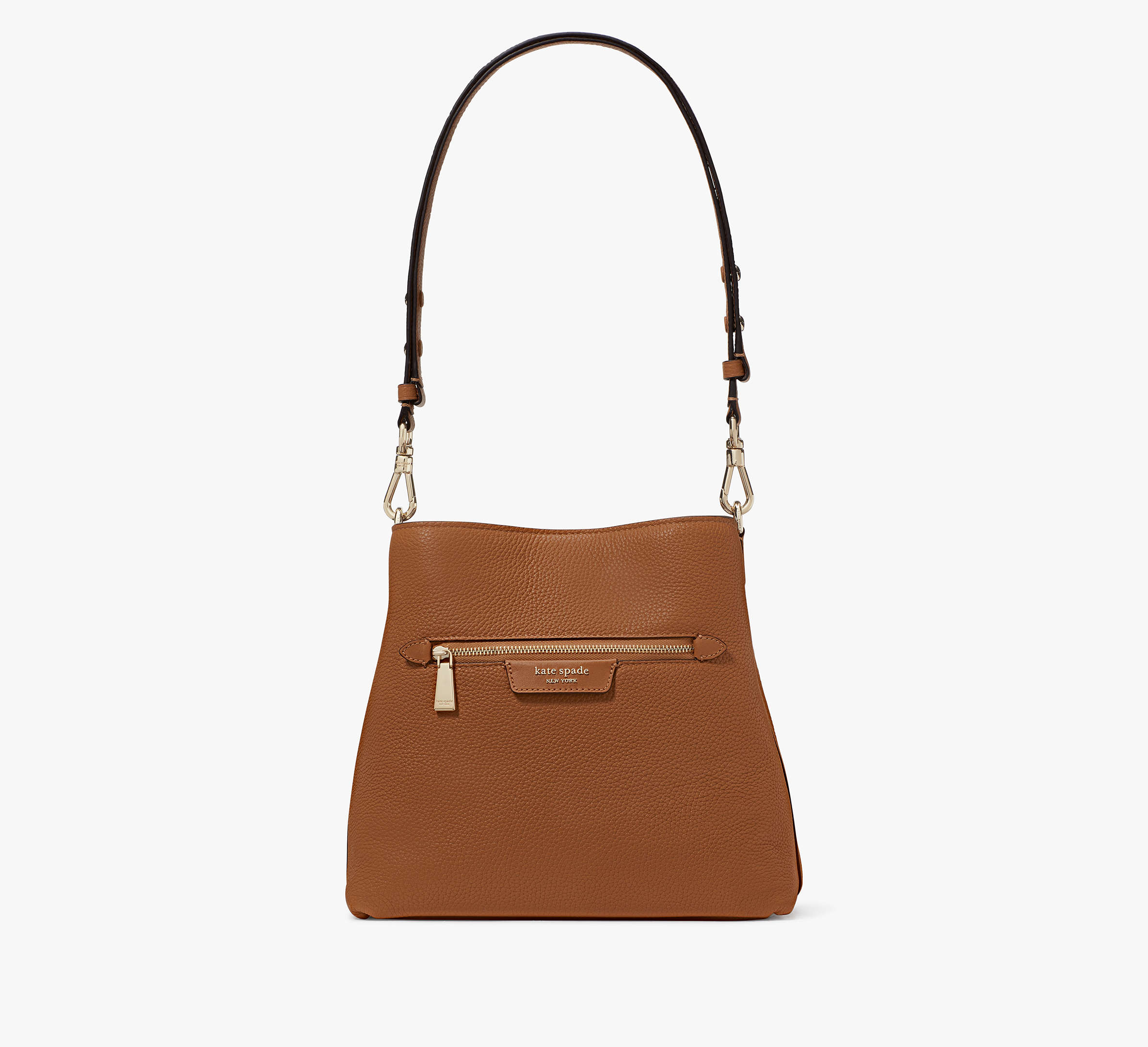Kate Spade Hudson Pebbled Leather Shoulder Bag In Brown
