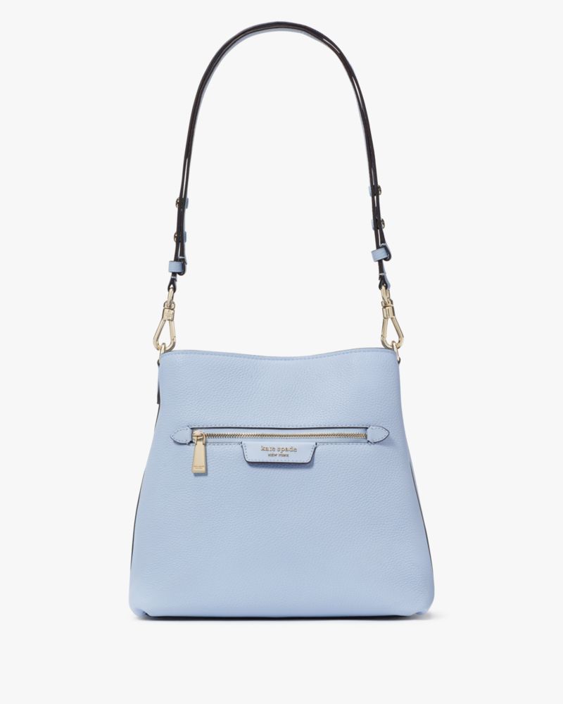 Kate Spade Hudson Pebbled Leather Shoulder Bag In North Star