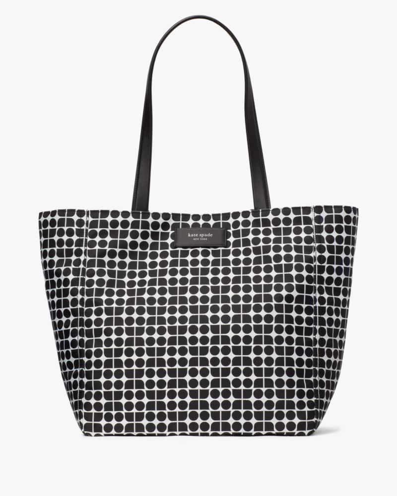 Shop Kate Spade Noel Jacquard Large Tote In Black