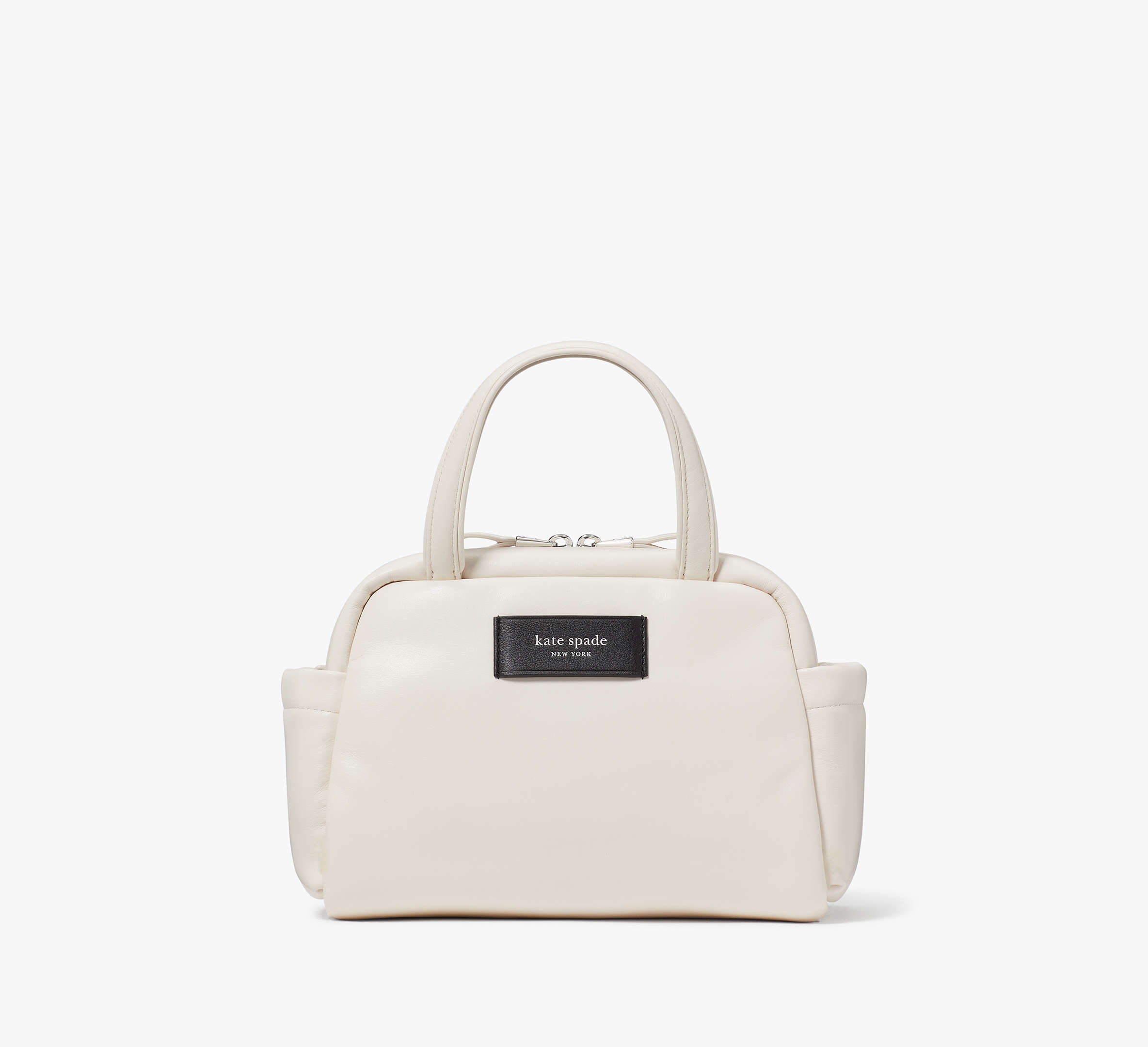 Shop Kate Spade Puffed Satchel In Parchment