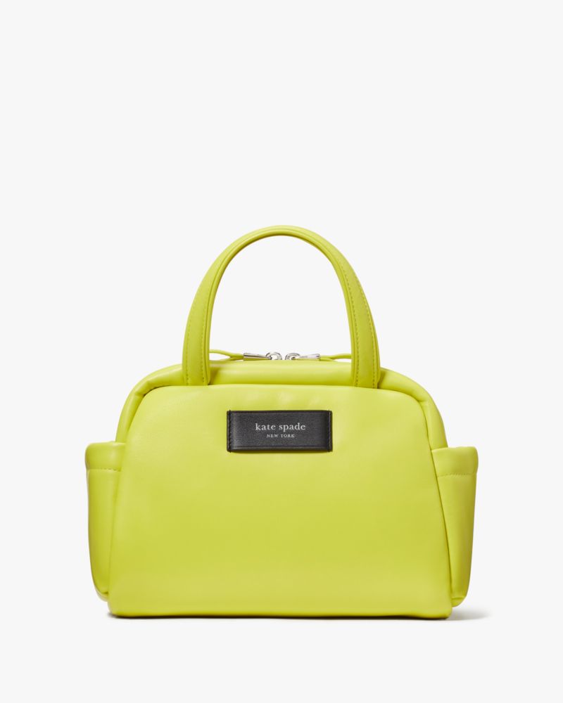 Shop Kate Spade Puffed Satchel In Wasabi