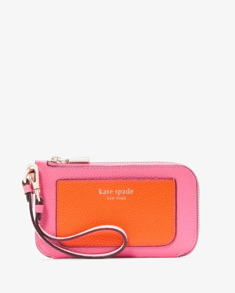 Ava Colorblocked Coin Card Case Wristlet