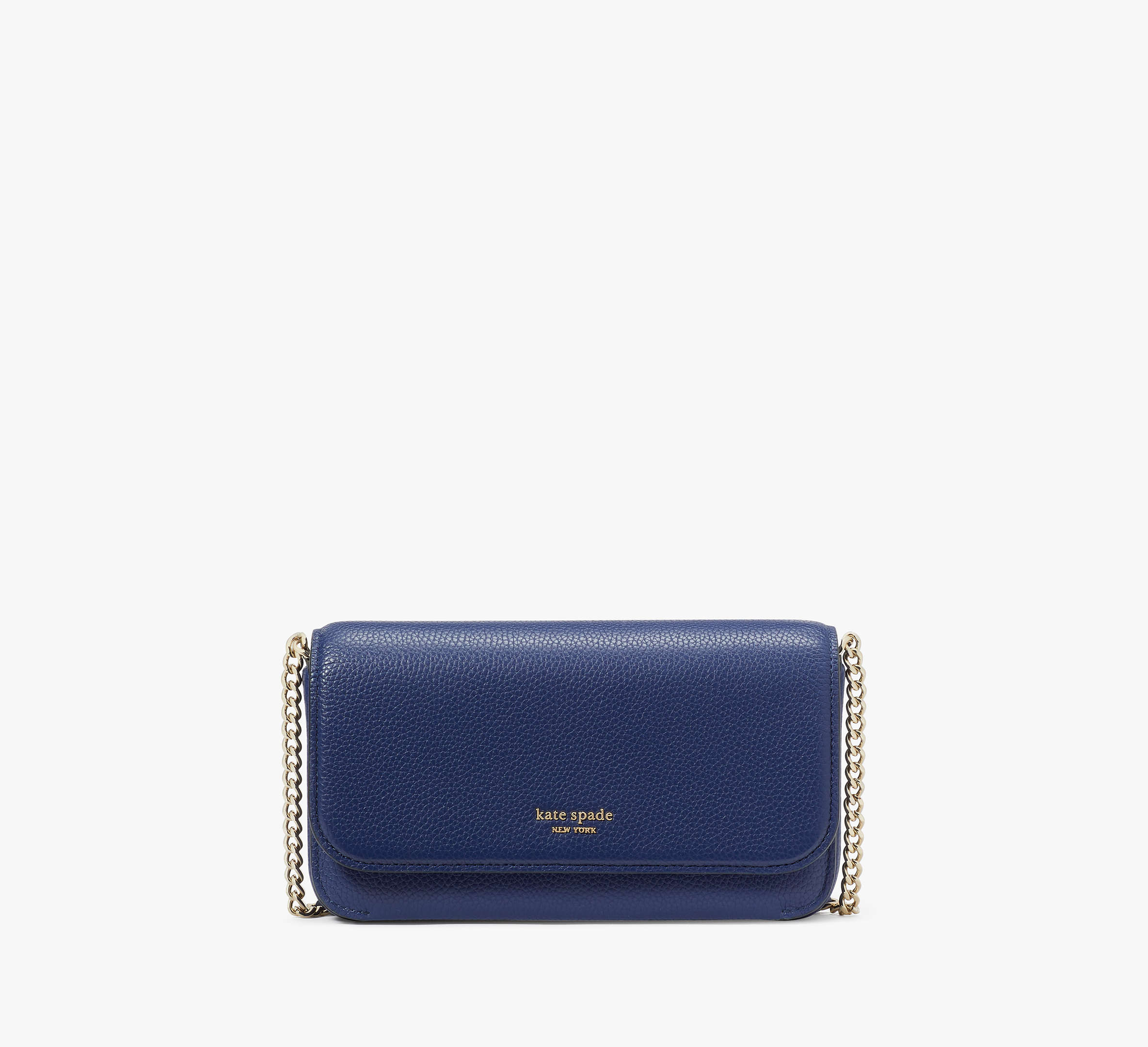 Kate Spade Ava Flap Chain Wallet In Blue