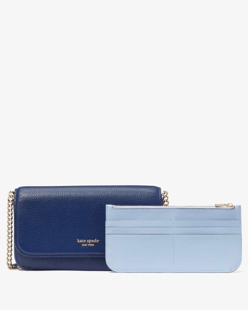 Shop Kate Spade Ava Flap Chain Wallet In Outerspace