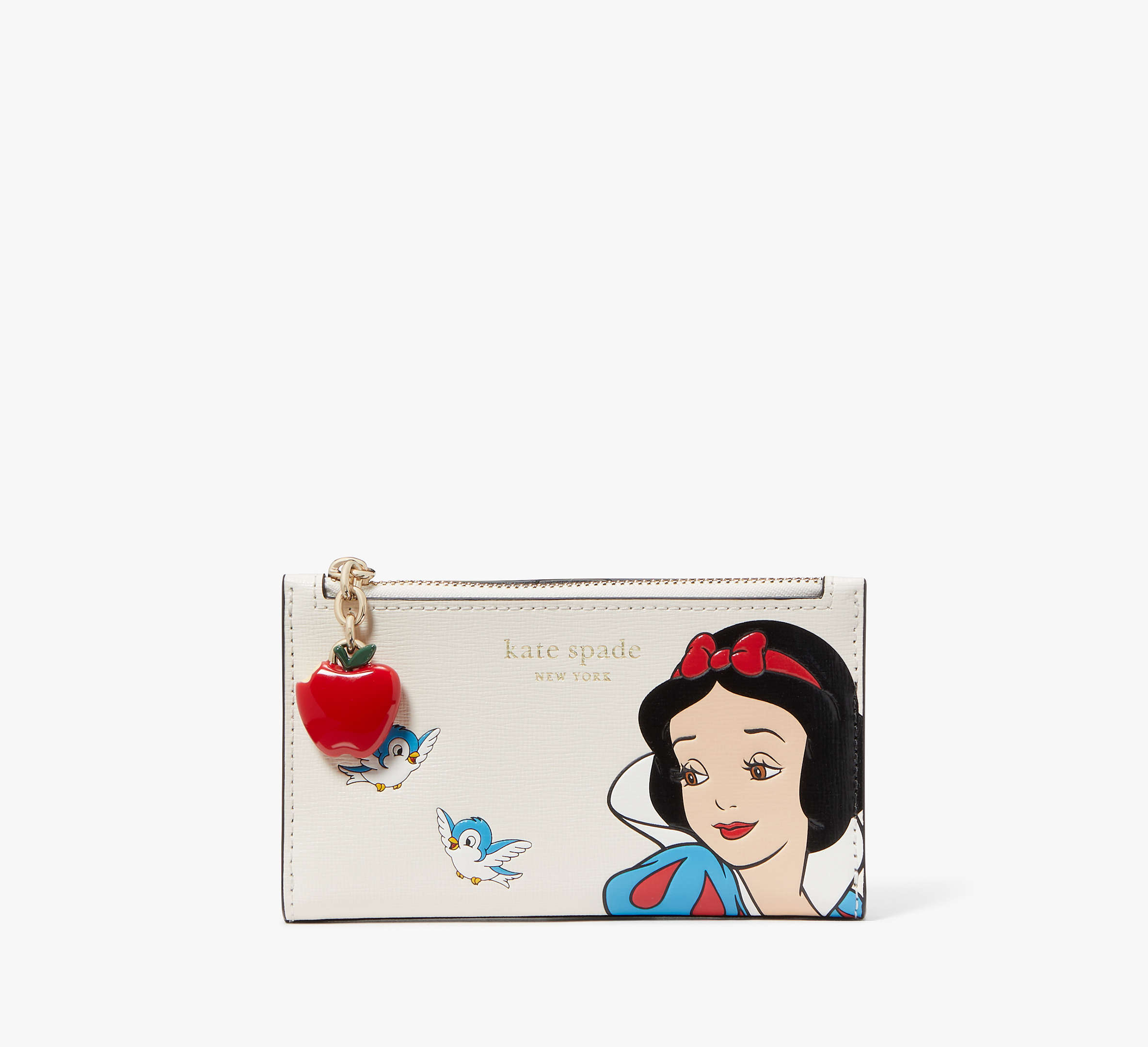 Kate Spade New York Snow White Small Slim Bifold Wallet In Cream