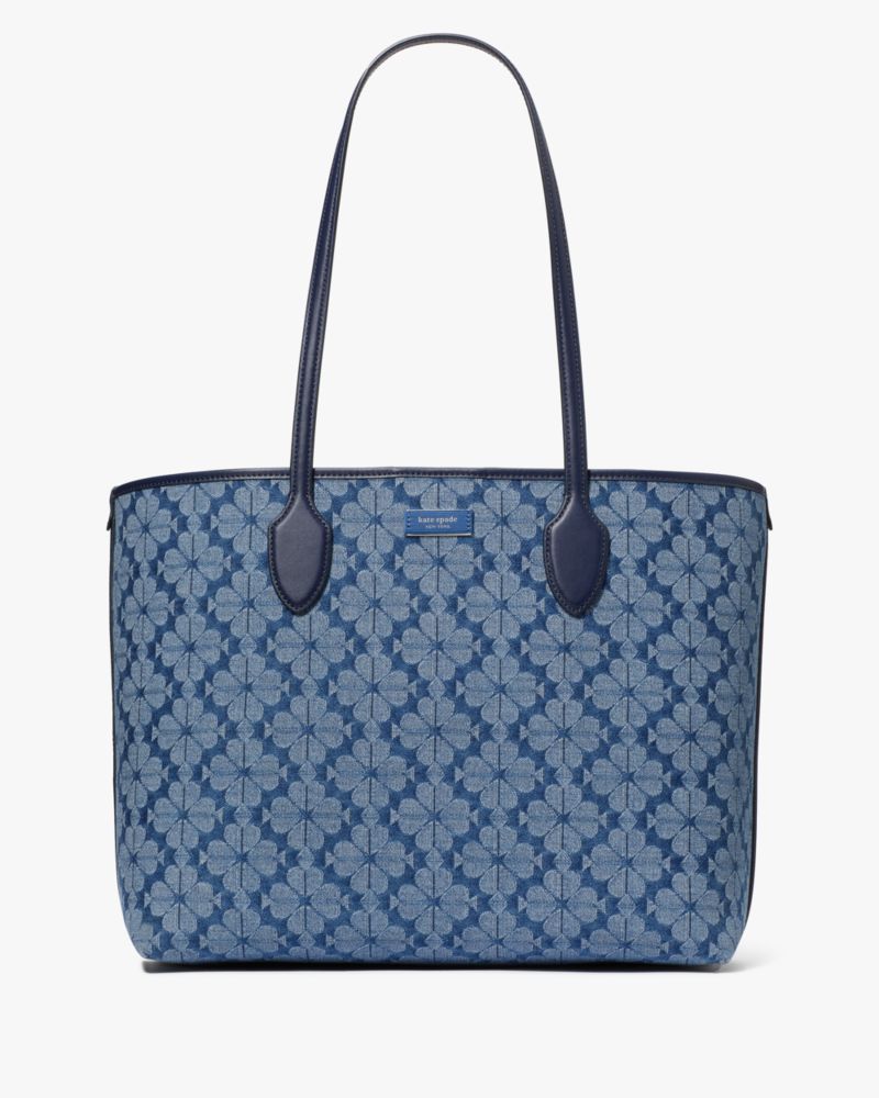 Spade Flower Jacquard Denim Bleecker Large Tote