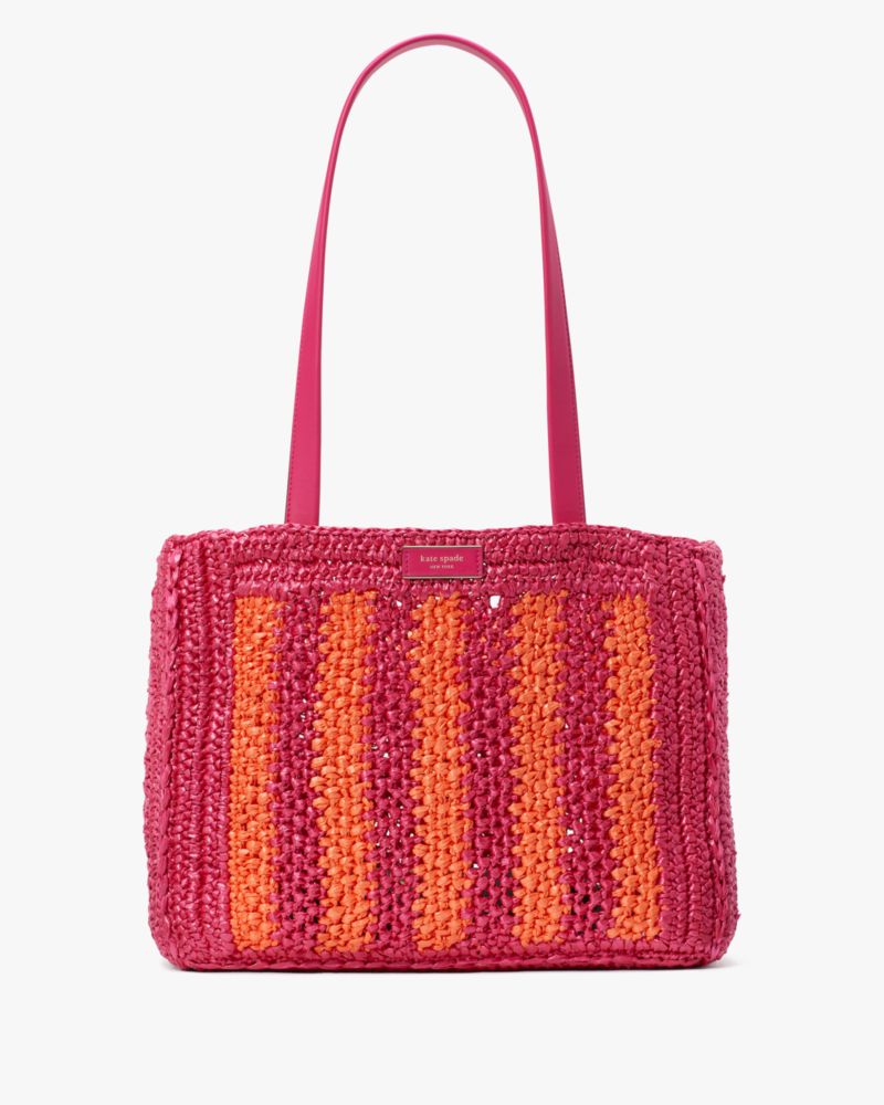 Eden Striped Crochet Large Tote