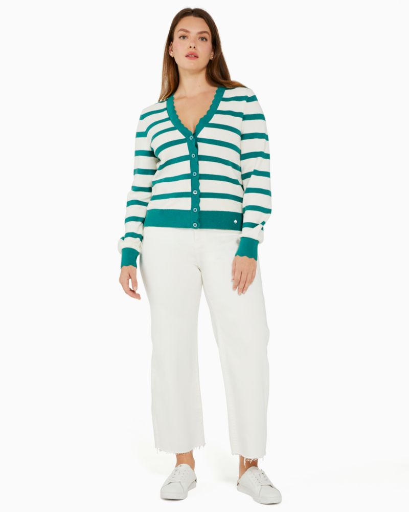 Kate Spade Scalloped Cardigan, Gestreift