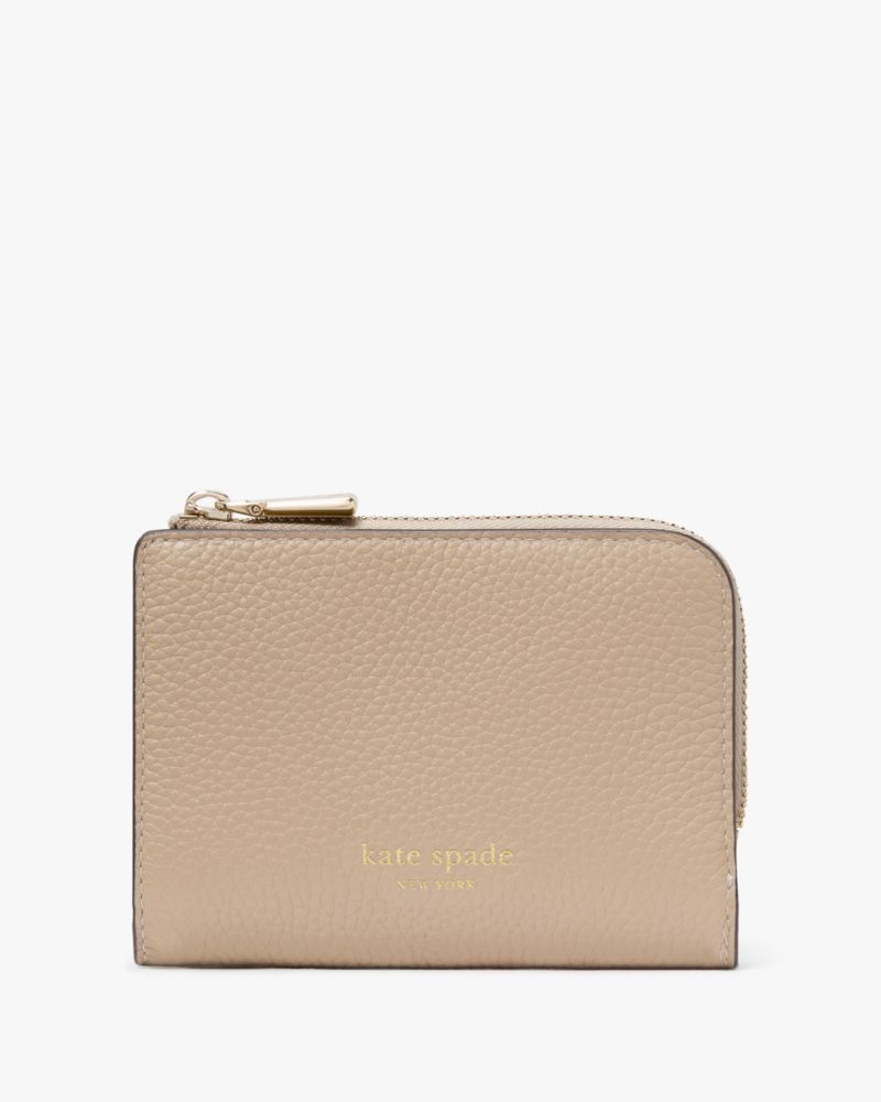 Ava Colorblocked Pebbled Leather Zip Bifold Wallet