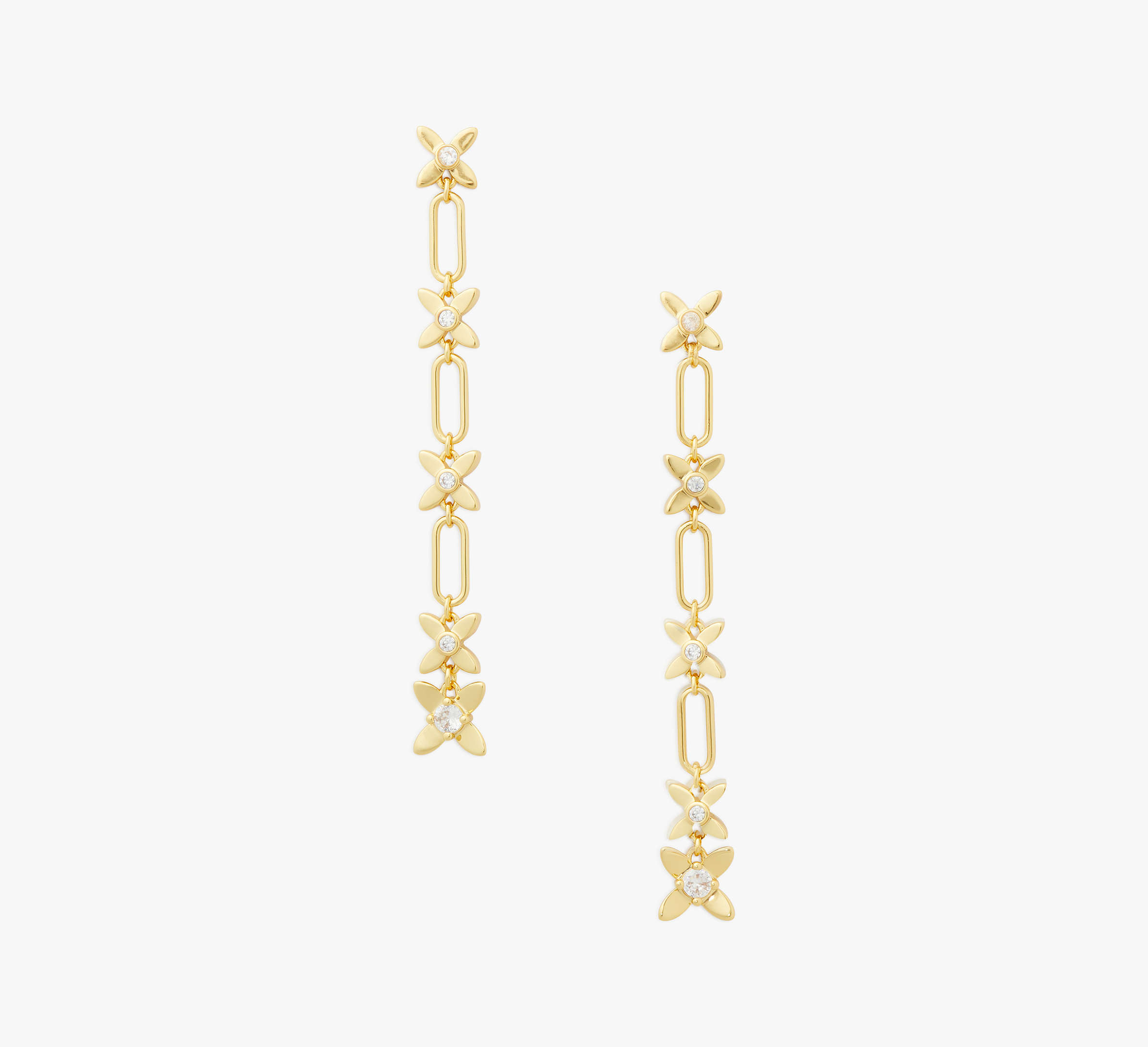 Kate Spade Heritage Bloom Linear Earrings In Gold