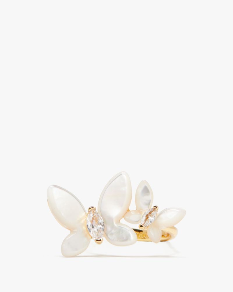 Kate Spade Social Butterfly Ring In White Multi