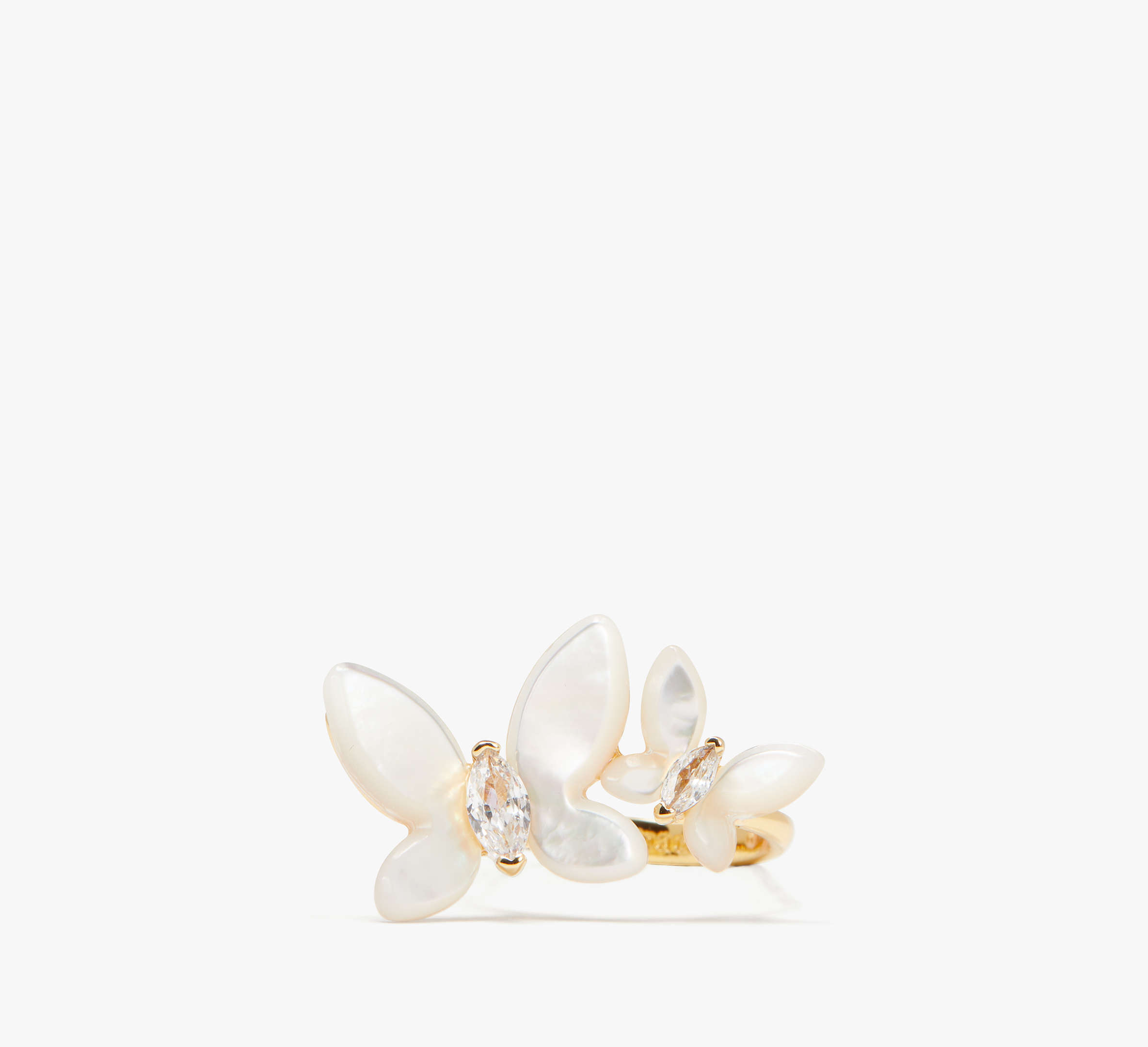 Kate Spade Social Butterfly Ring In White Multi