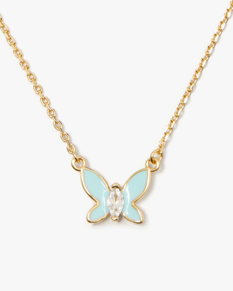 Kate Spade Social Butterfly Pendant In Gold