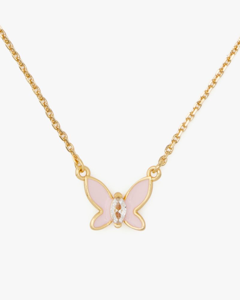 Kate Spade Social Butterfly Pendant In Gold