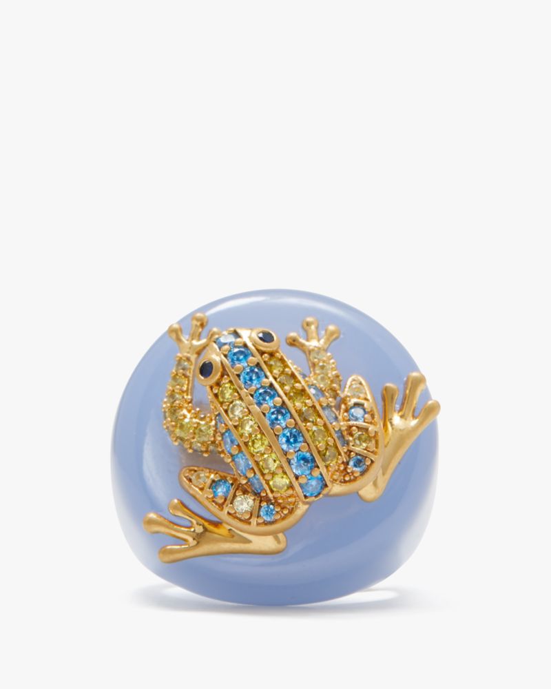 Kate Spade Take The Leap Cocktail Ring In Blue/multi