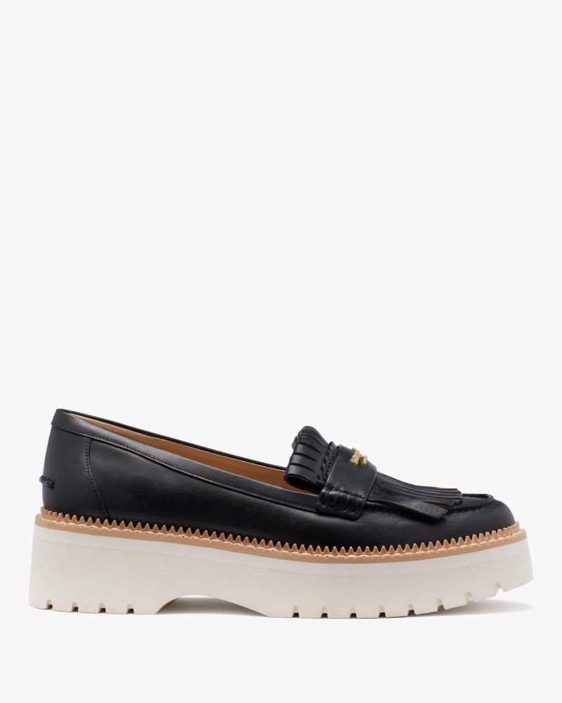 Shop Kate Spade Caddy Loafers In Black