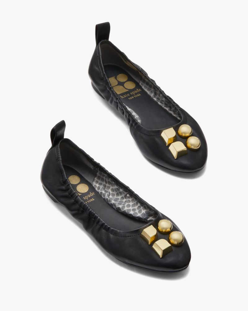 Kate Spade Noel Ballet Flats In Black