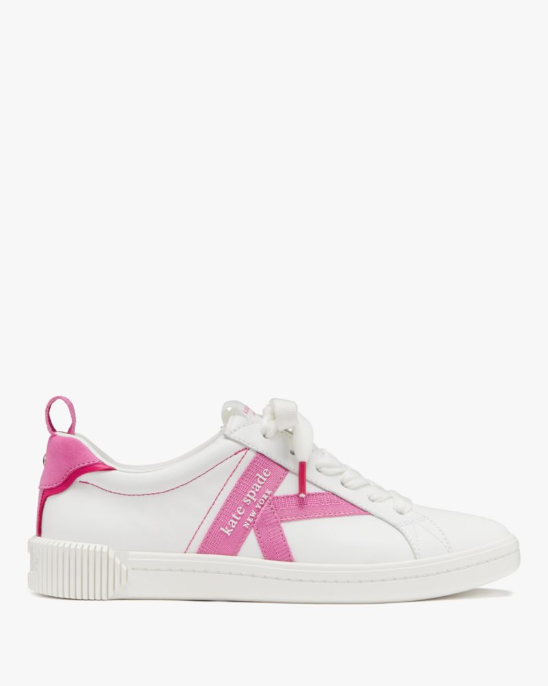 Shop Kate Spade Signature Sneakers In True White/carousel