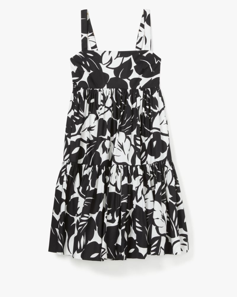 Tropical Foliage Poplin Dress