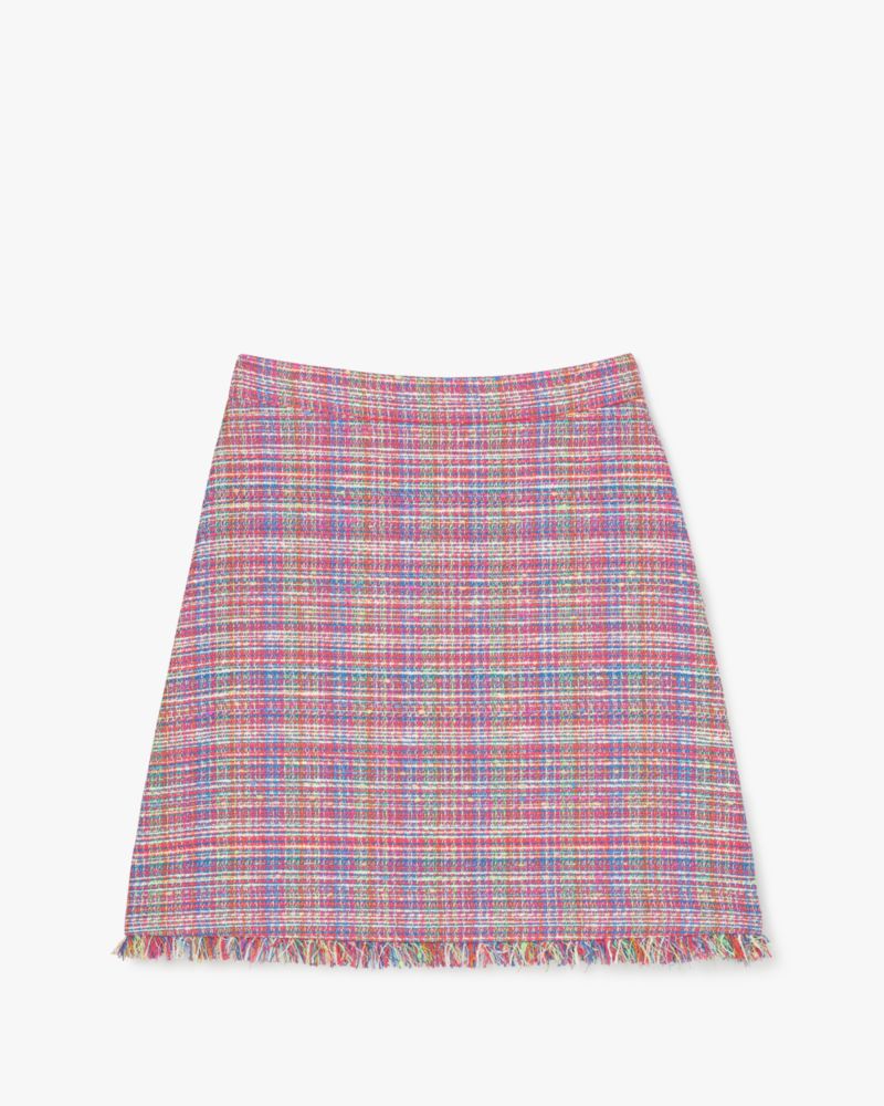 Shop Kate Spade Tweed Mini Skirt In Multi