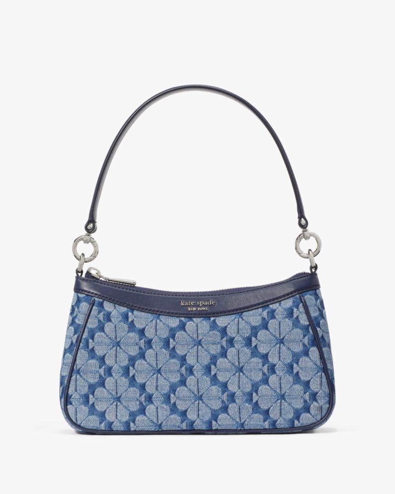 Spade Flower Jacquard Denim Convertible Shoulder Bag