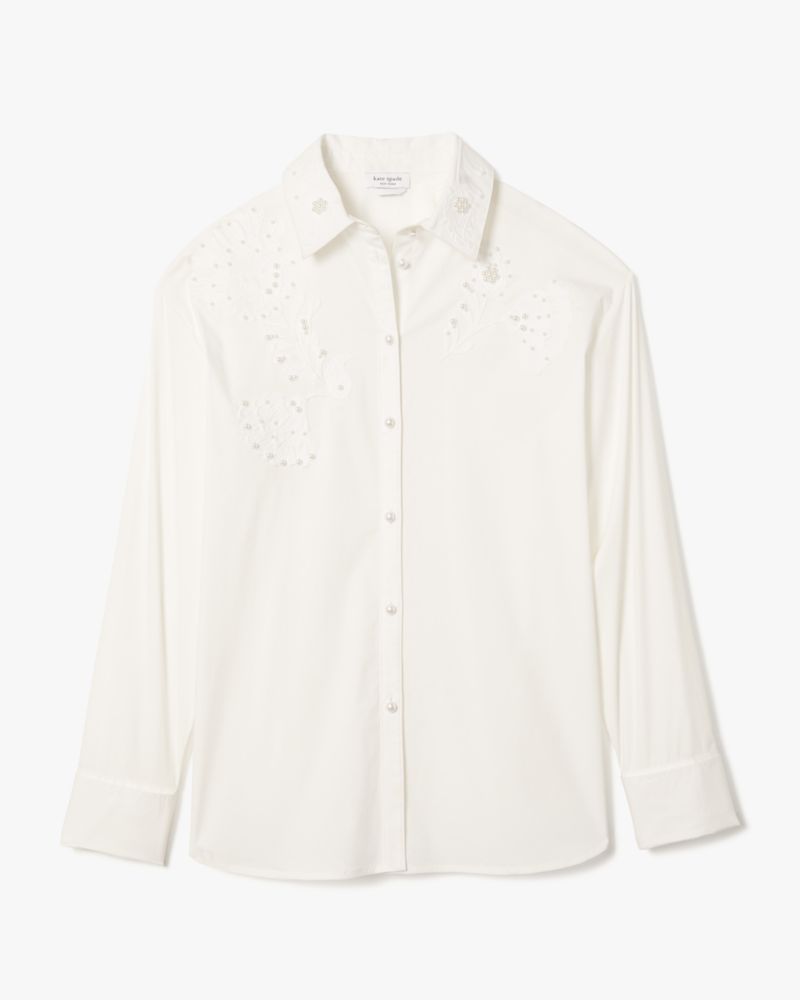 Autumn Paisley Embroidered Shirt | Kate Spade Outlet